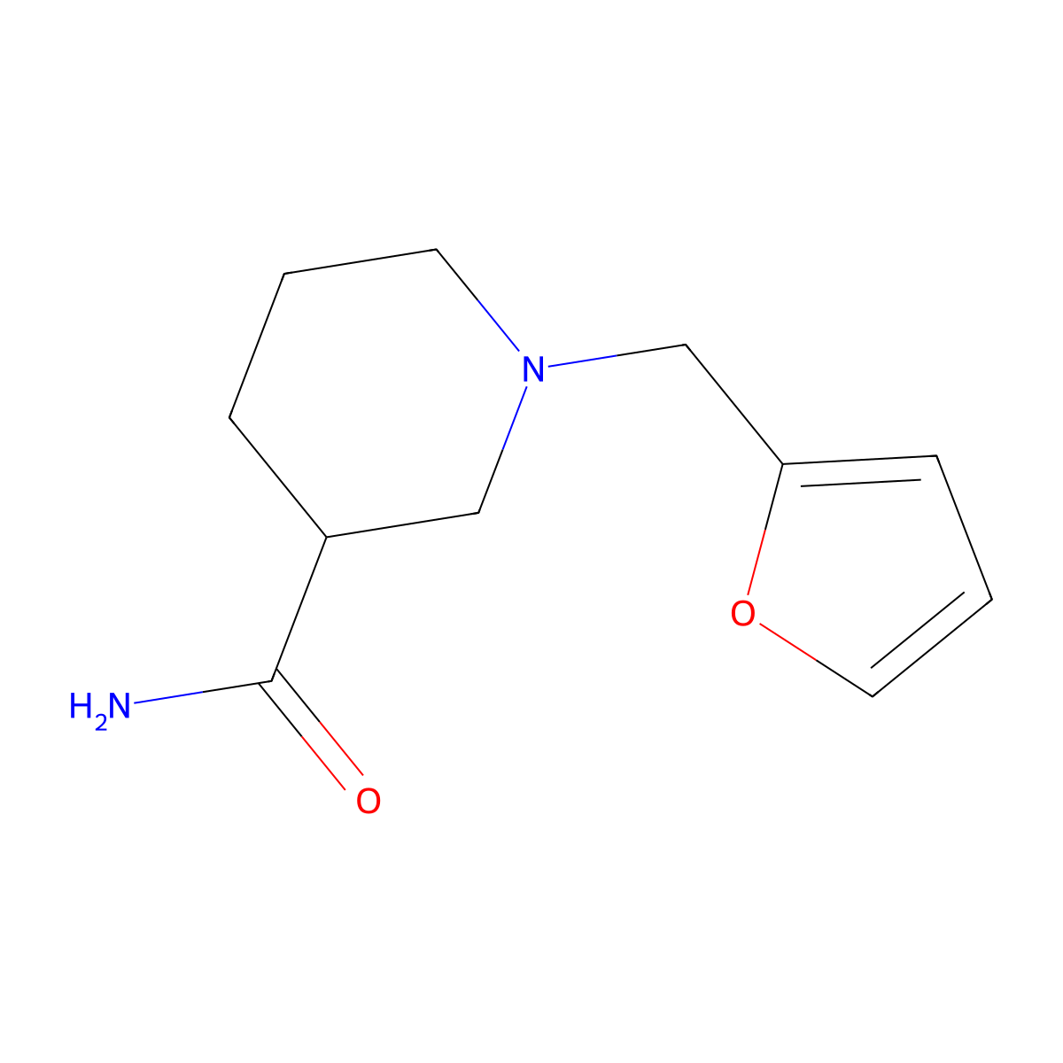 1-(2-Furylmethyl)-3-piperidinecarboxamide molecular structure, CAS 416894-68-3