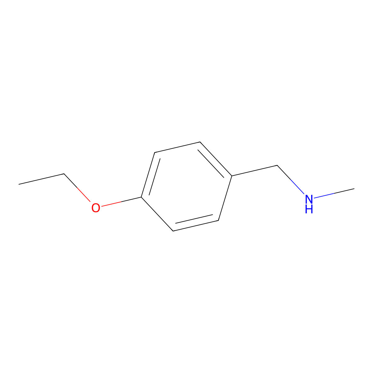 N-(4-ethoxybenzyl)-N-methylamine molecular structure, CAS 41690-86-2