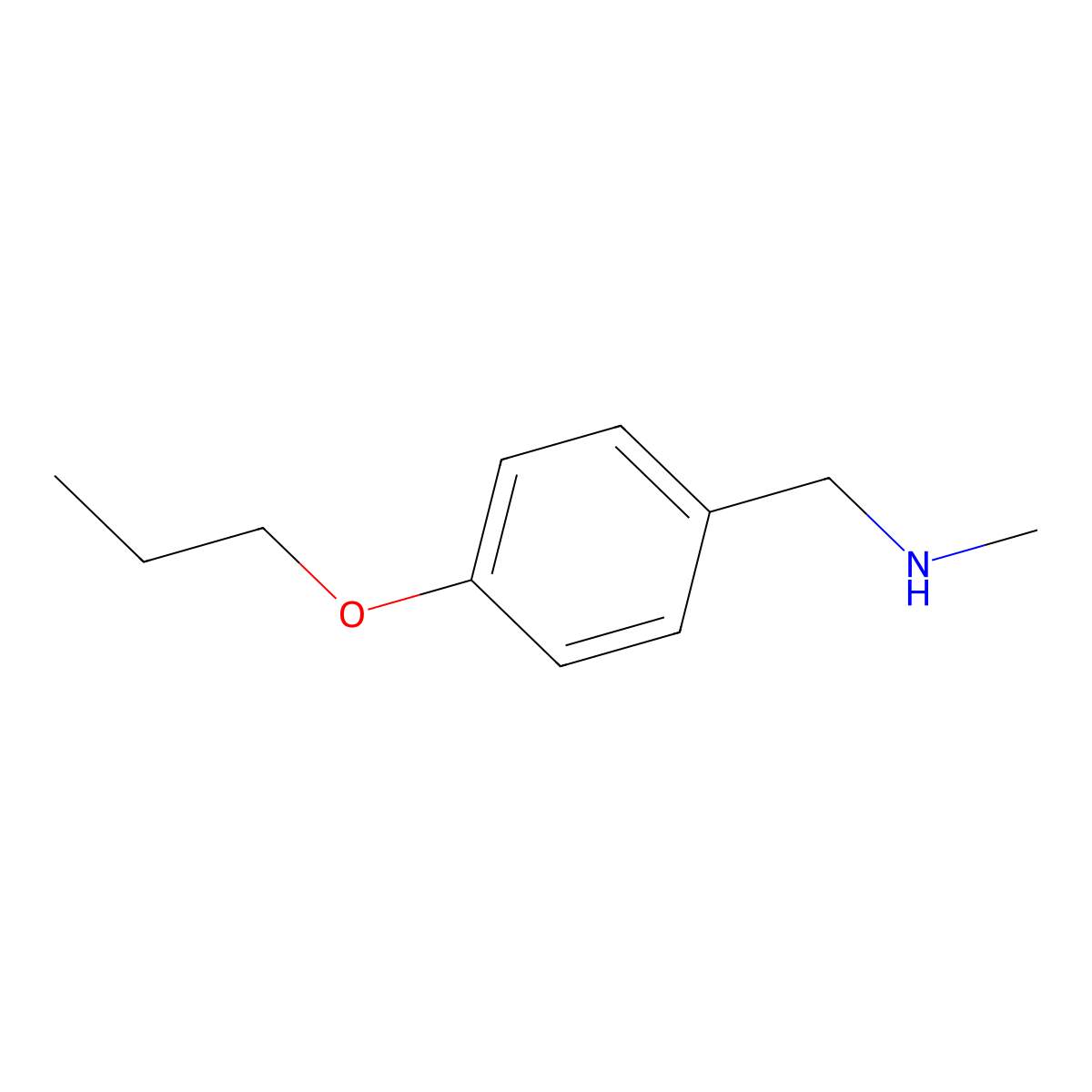 N-methyl-1-(4-propoxyphenyl)methanamine molecular structure, CAS 41690-87-3