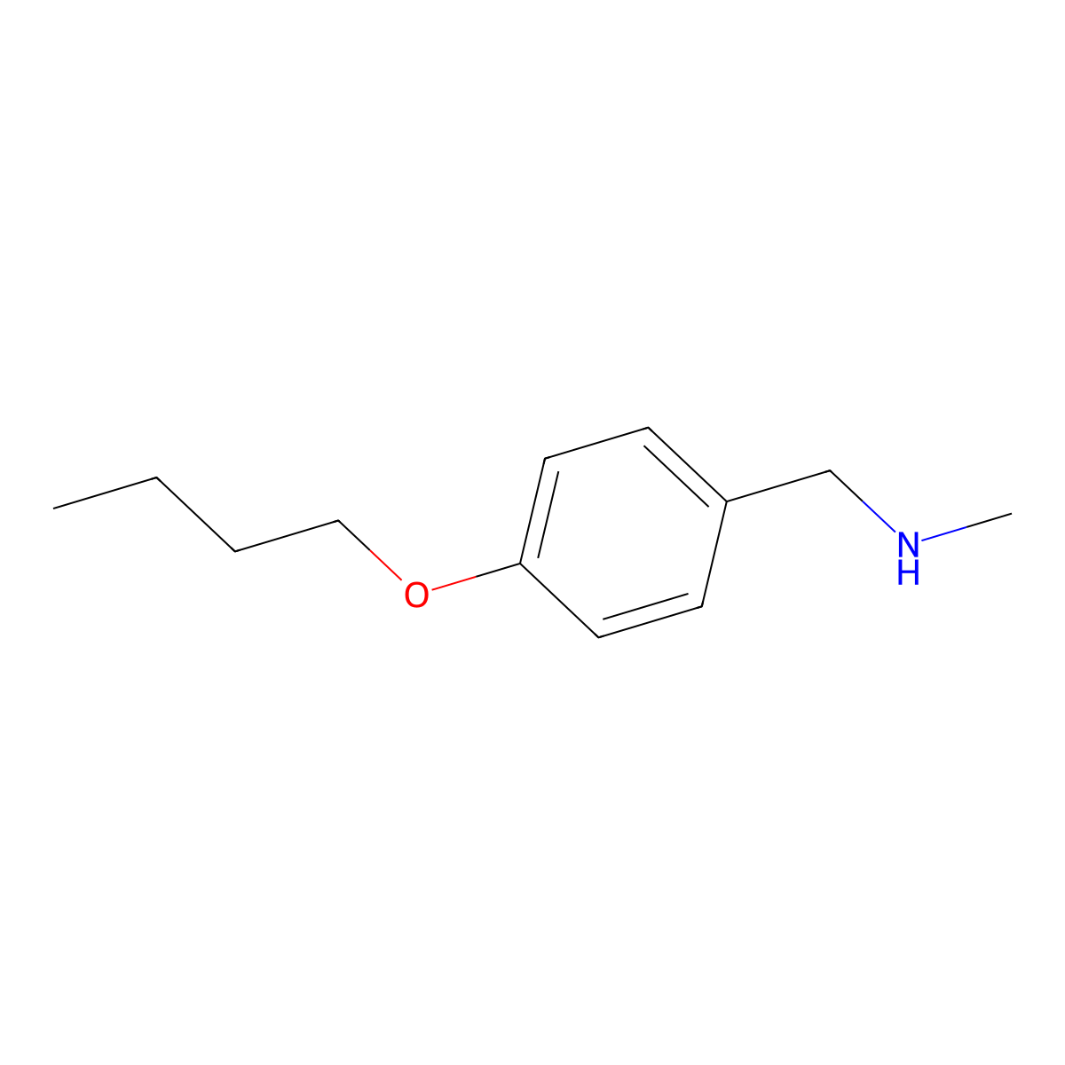 (4-Butoxy-benzyl)-methyl-amine molecular structure, CAS 41690-89-5