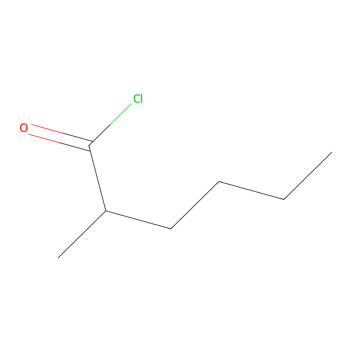 2-methylhexanoyl Chloride molecular structure, CAS 41693-47-4