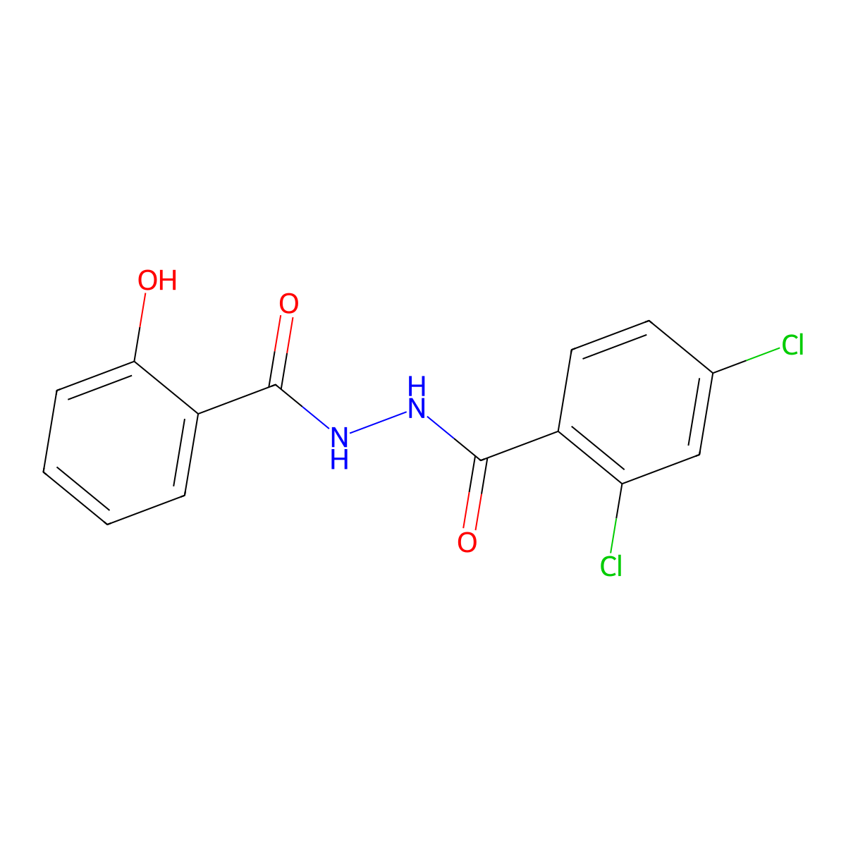 2,4-dichloro-N'-[(2-hydroxyphenyl)carbonyl]benzohydrazide molecular structure, CAS 41697-22-7