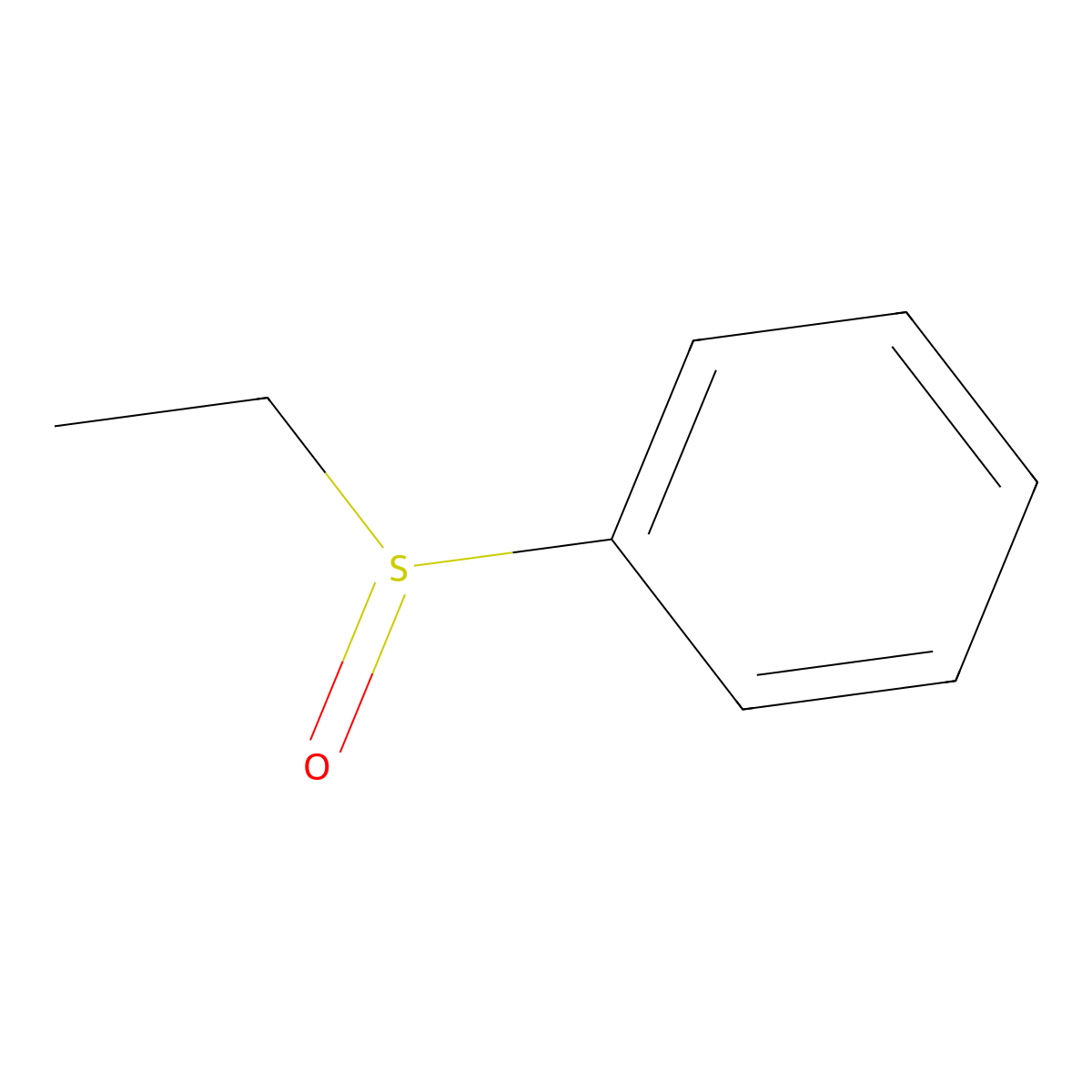 Ethylphenylsulfoxide molecular structure, CAS 4170-80-3