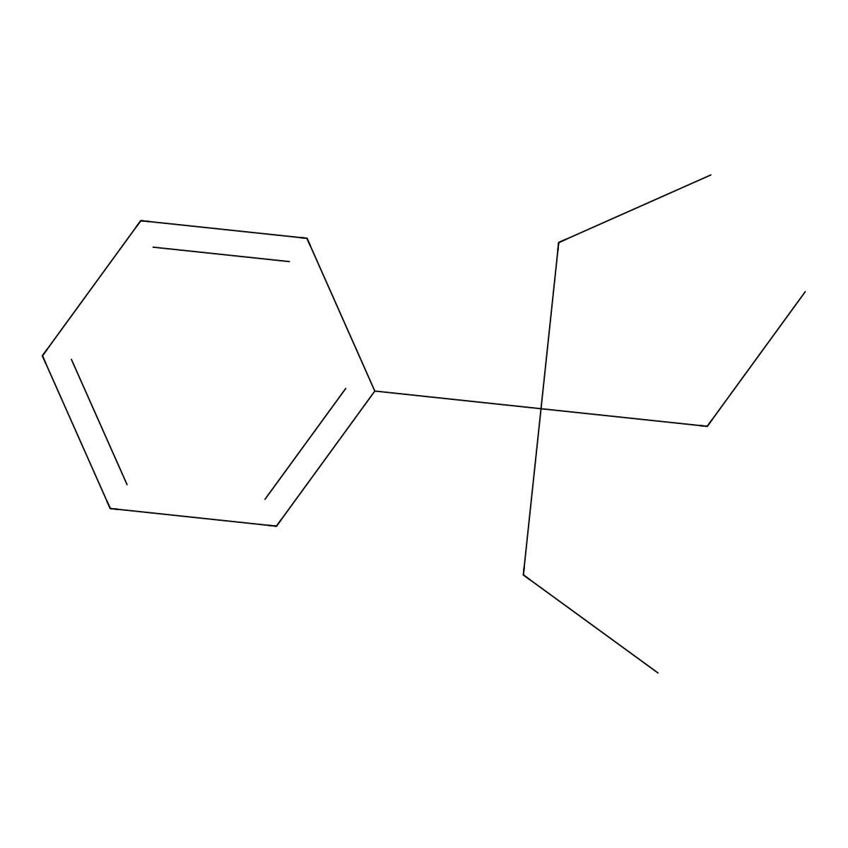 (1,1-Diethylpropyl)benzene molecular structure, CAS 4170-84-7