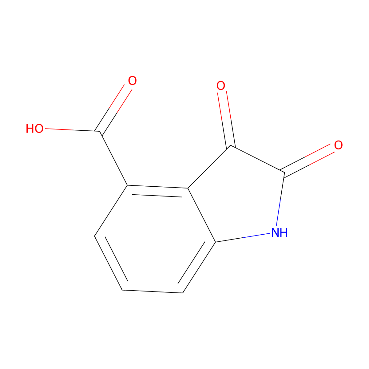 2,3-Dioxoindoline-4-carboxylic acid molecular structure, CAS 41704-95-4
