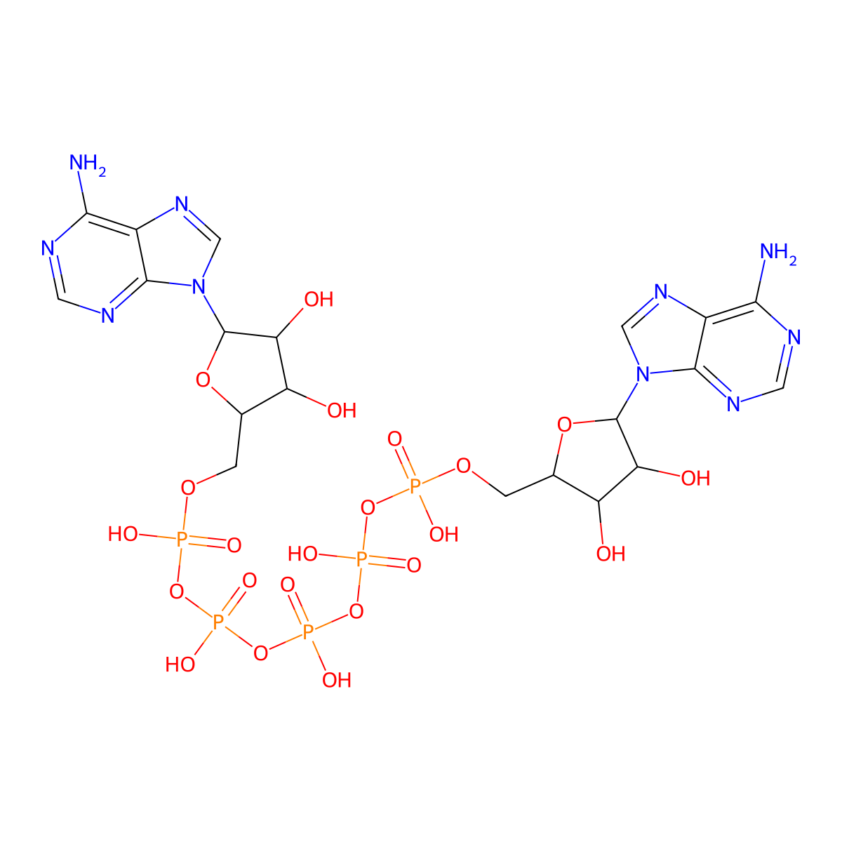 Bis(Adenosine)-5'-Pentaphosphate molecular structure, CAS 41708-91-2