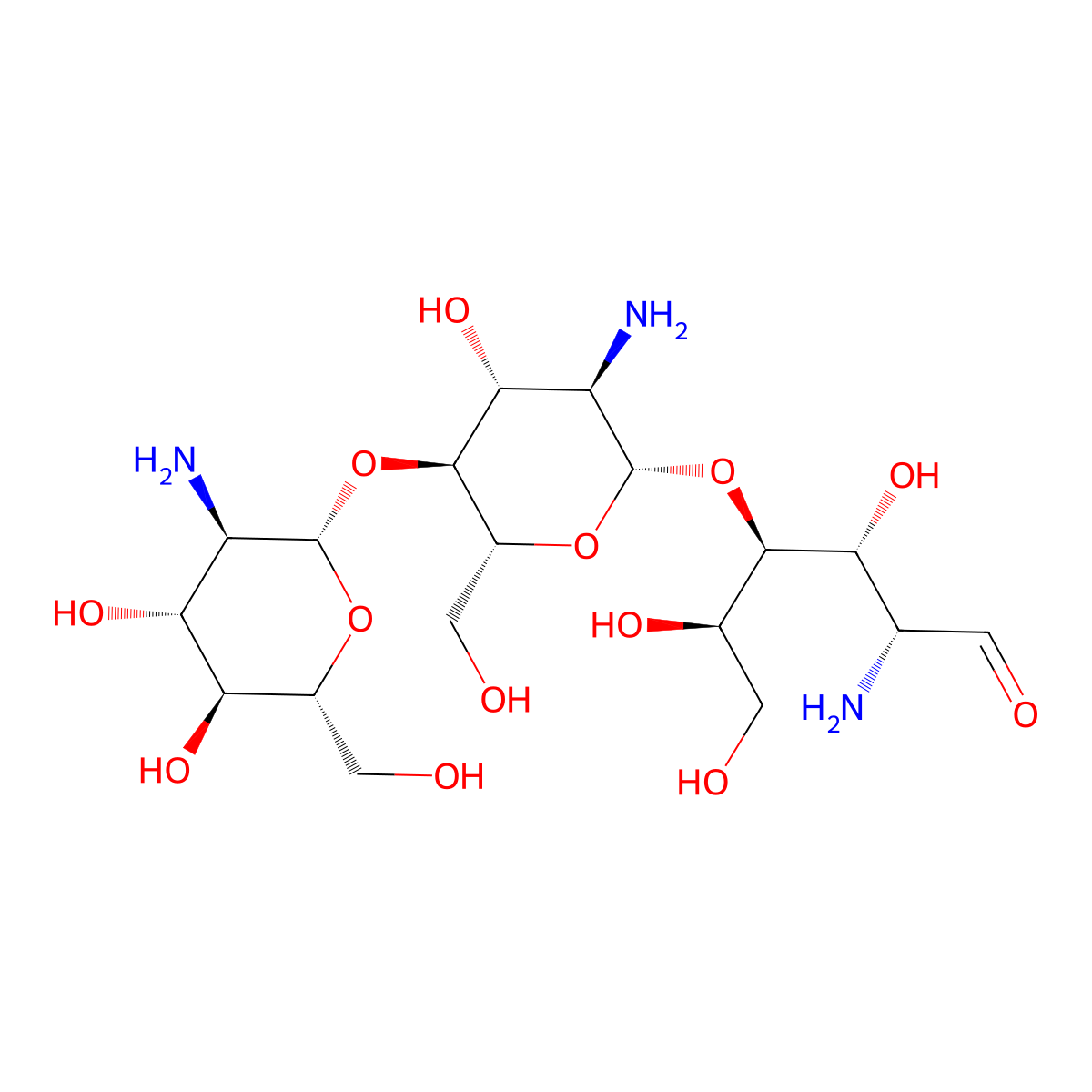 Chitotriose molecular structure, CAS 41708-93-4