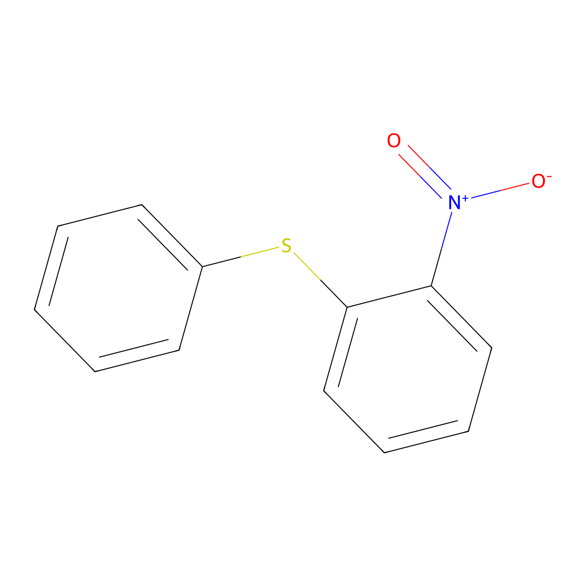 2-Nitrophenyl phenyl sulfide molecular structure, CAS 4171-83-9