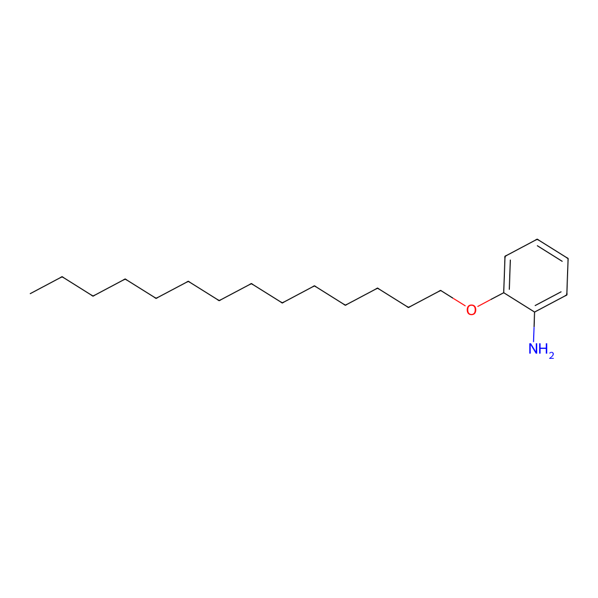 Benzenamine, 2-(tetradecyloxy)- molecular structure, CAS 41710-89-8