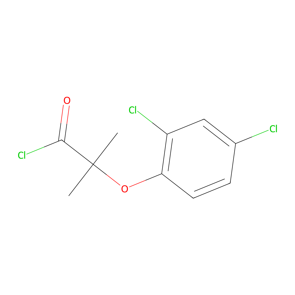 2-(2,4-Dichlorophenoxy)-2-methylpropanoyl chloride molecular structure, CAS 41711-48-2