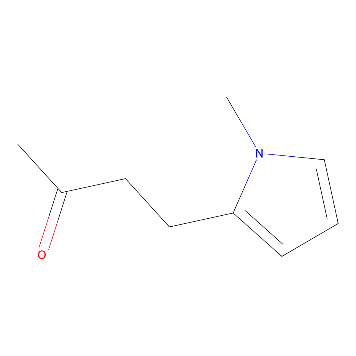 4-(1-methyl-1H-pyrrol-2-yl)butan-2-one molecular structure, CAS 41711-74-4