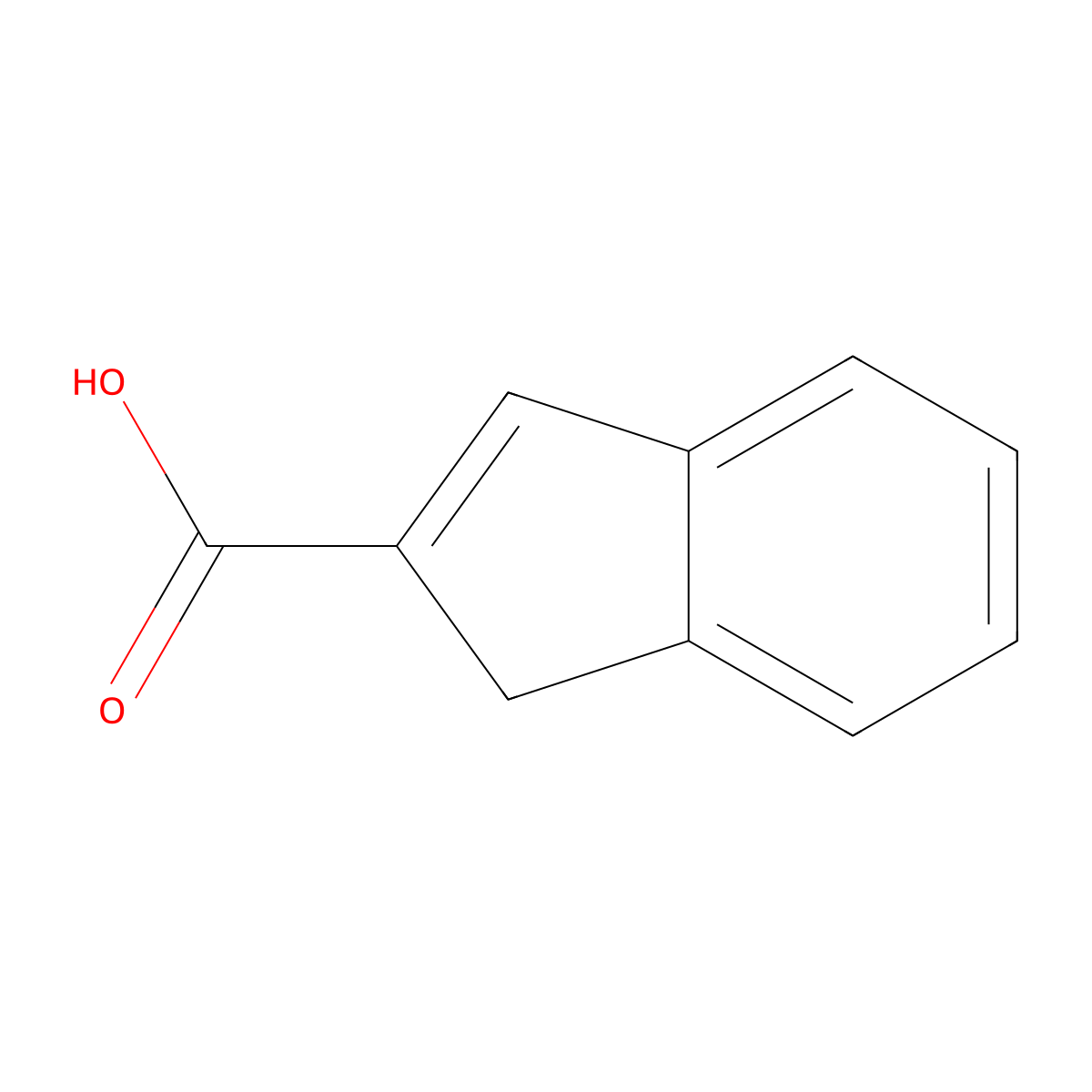1H-Indene-2-carboxylic acid molecular structure, CAS 41712-14-5