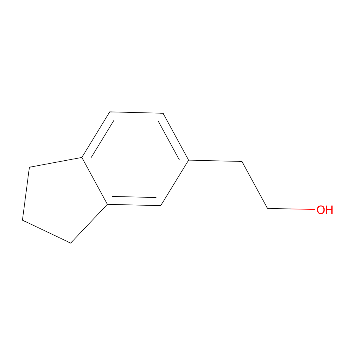 2-(2,3-dihydro-1H-inden-5-yl)ethan-1-ol molecular structure, CAS 41712-41-8