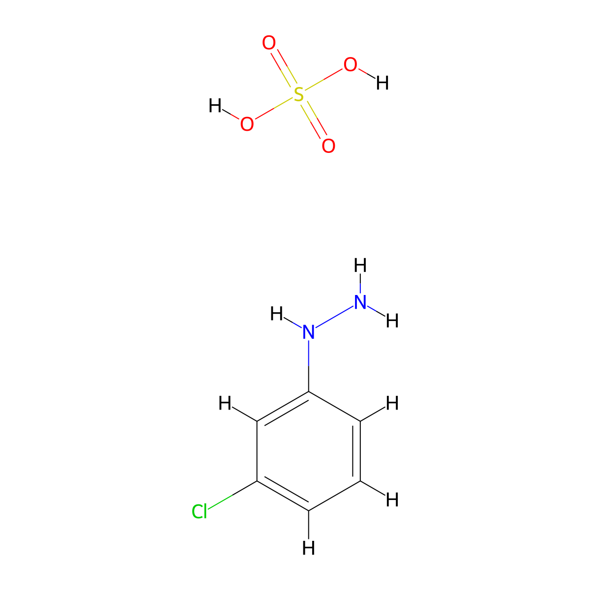 3-Chlorophenylhydrazine Sulfate molecular structure, CAS 41713-37-5