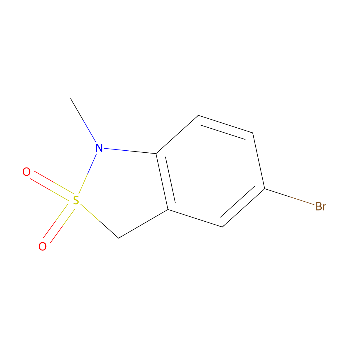5-Bromo-1-methyl-1,3-dihydro-2lambda6,1-benzothiazole-2,2-dione molecular structure, CAS 41713-63-7