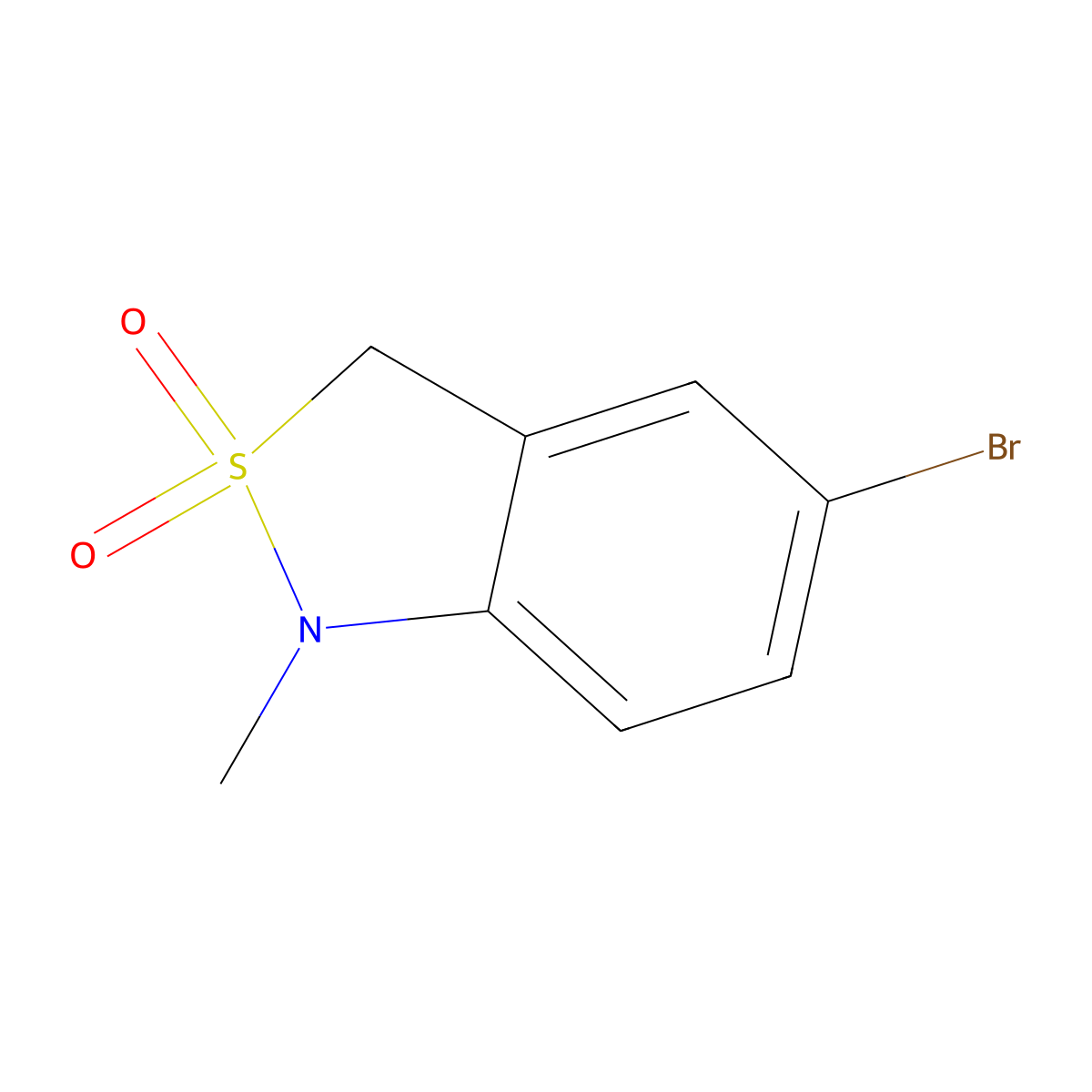5-Bromo-1-methyl-1,3-dihydro-2lambda6,1-benzothiazole-2,2-dione molecular structure, CAS 41713-63-7