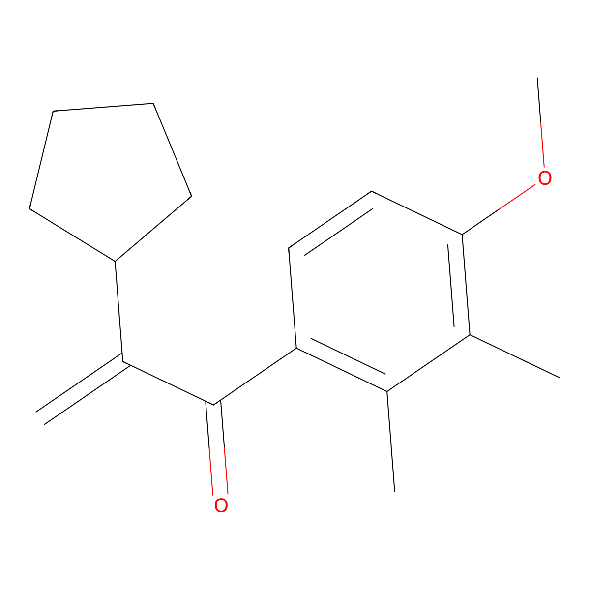 2-Cyclopentyl-1-(4-methoxy-2,3-dimethylphenyl)prop-2-EN-1-one molecular structure, CAS 41715-82-6