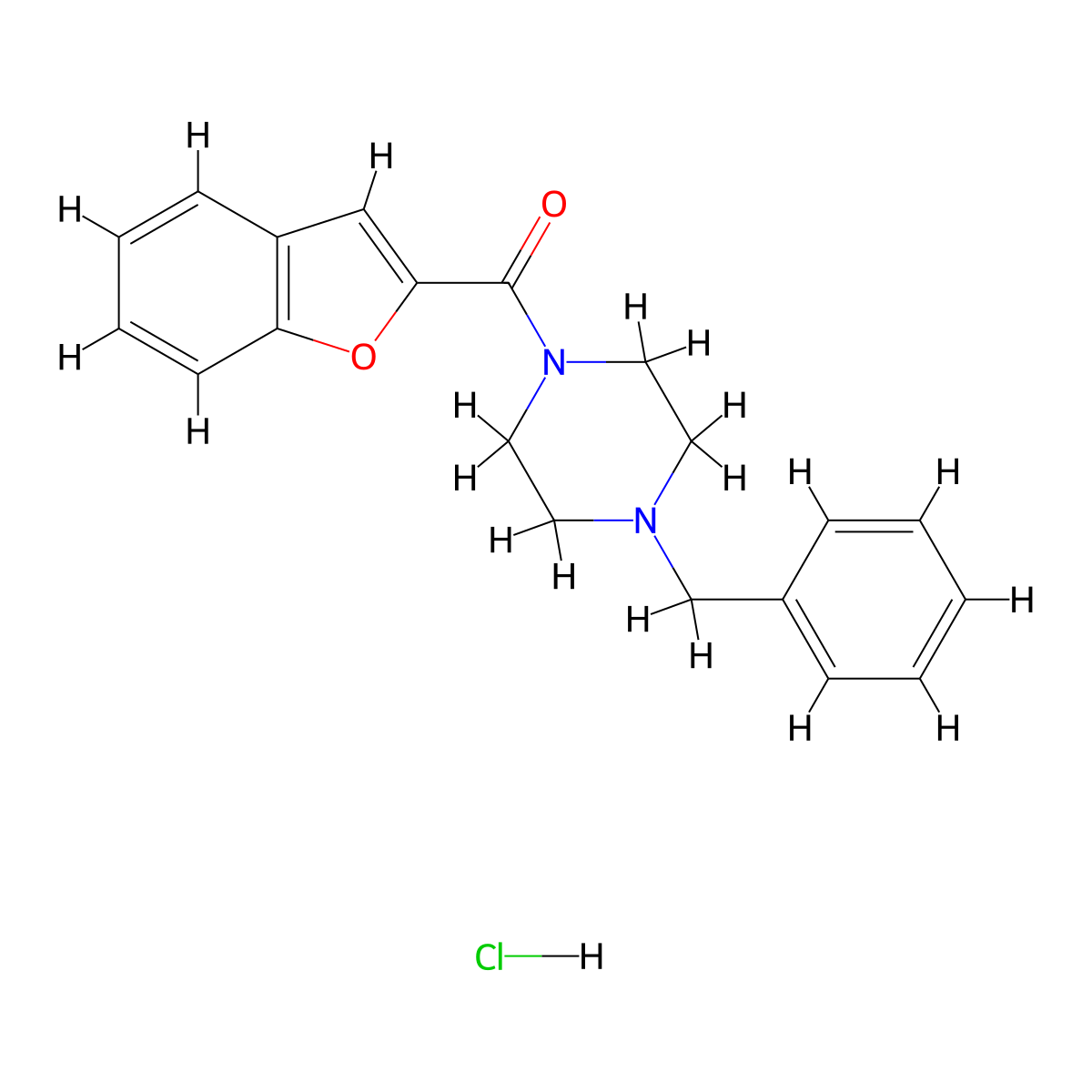 Befuraline hydrochloride molecular structure, CAS 41716-84-1
