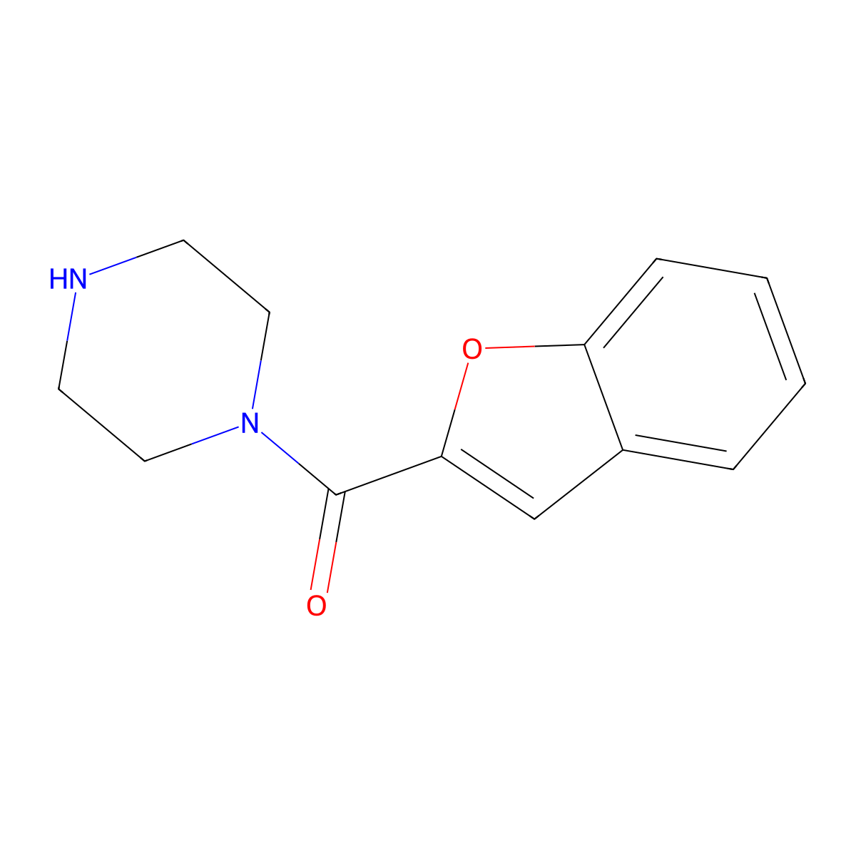 1-(1-Benzofuran-2-carbonyl)piperazine molecular structure, CAS 41717-31-1