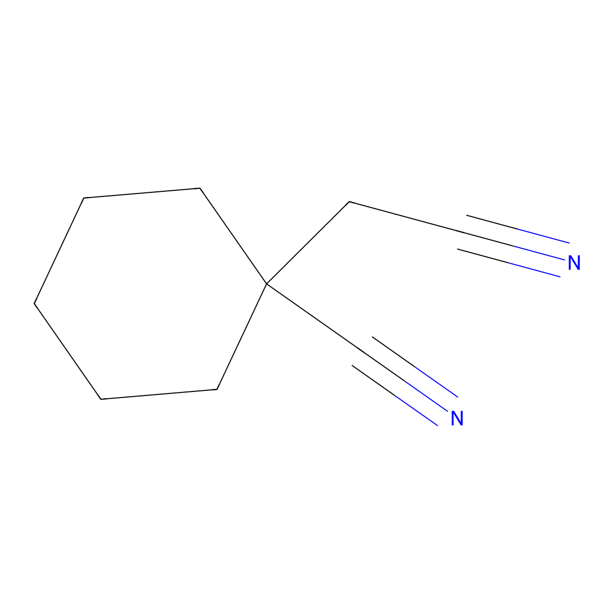 1-Cyanocyclohexaneacetonitrile molecular structure, CAS 4172-99-0