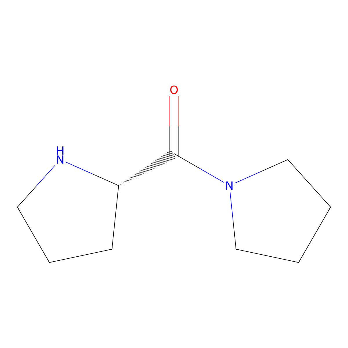 (S)-pyrrolidin-1-yl(pyrrolidin-2-yl)methanone molecular structure, CAS 41721-00-0