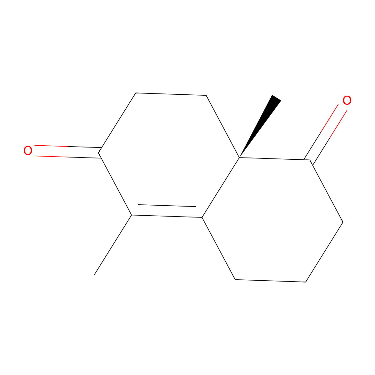 (S)-5,8a-Dimethyl-3,4,8,8a-tetrahydro-2H,7H-naphthalene-1,6-dione molecular structure, CAS 41722-49-0