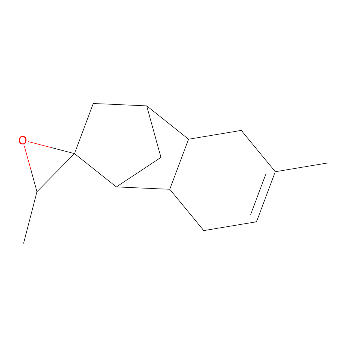 3,4,4a,5,8,8a-hexahydro-3',6-dimethylspiro[1,4-methanonaphthalene-2(1H),2'-oxirane] molecular structure, CAS 41723-98-2