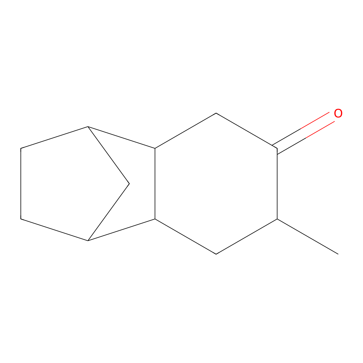 1,4-Methanonaphthalen-6(2H)-one, octahydro-7-methyl- molecular structure, CAS 41724-19-0
