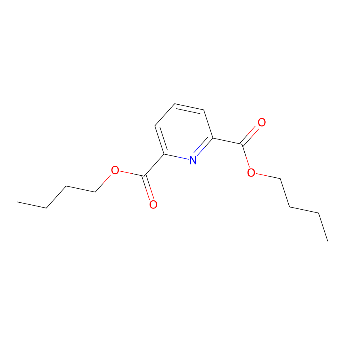 Dibutyl pyridine-2,6-dicarboxylate molecular structure, CAS 41727-17-7