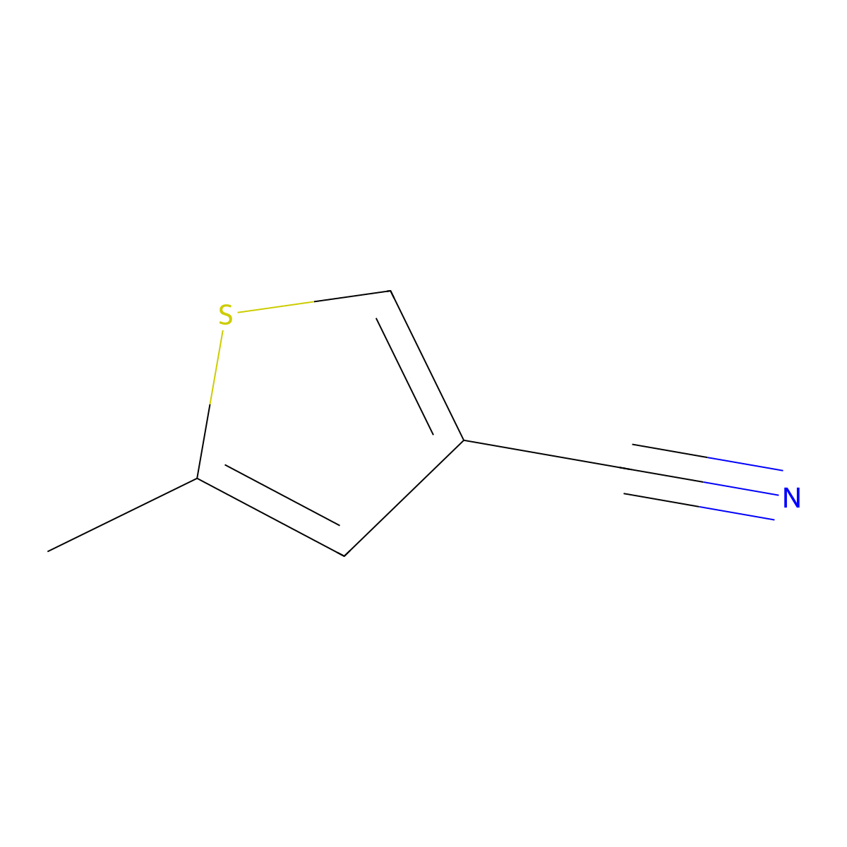 5-Methylthiophene-3-carbonitrile molecular structure, CAS 41727-33-7