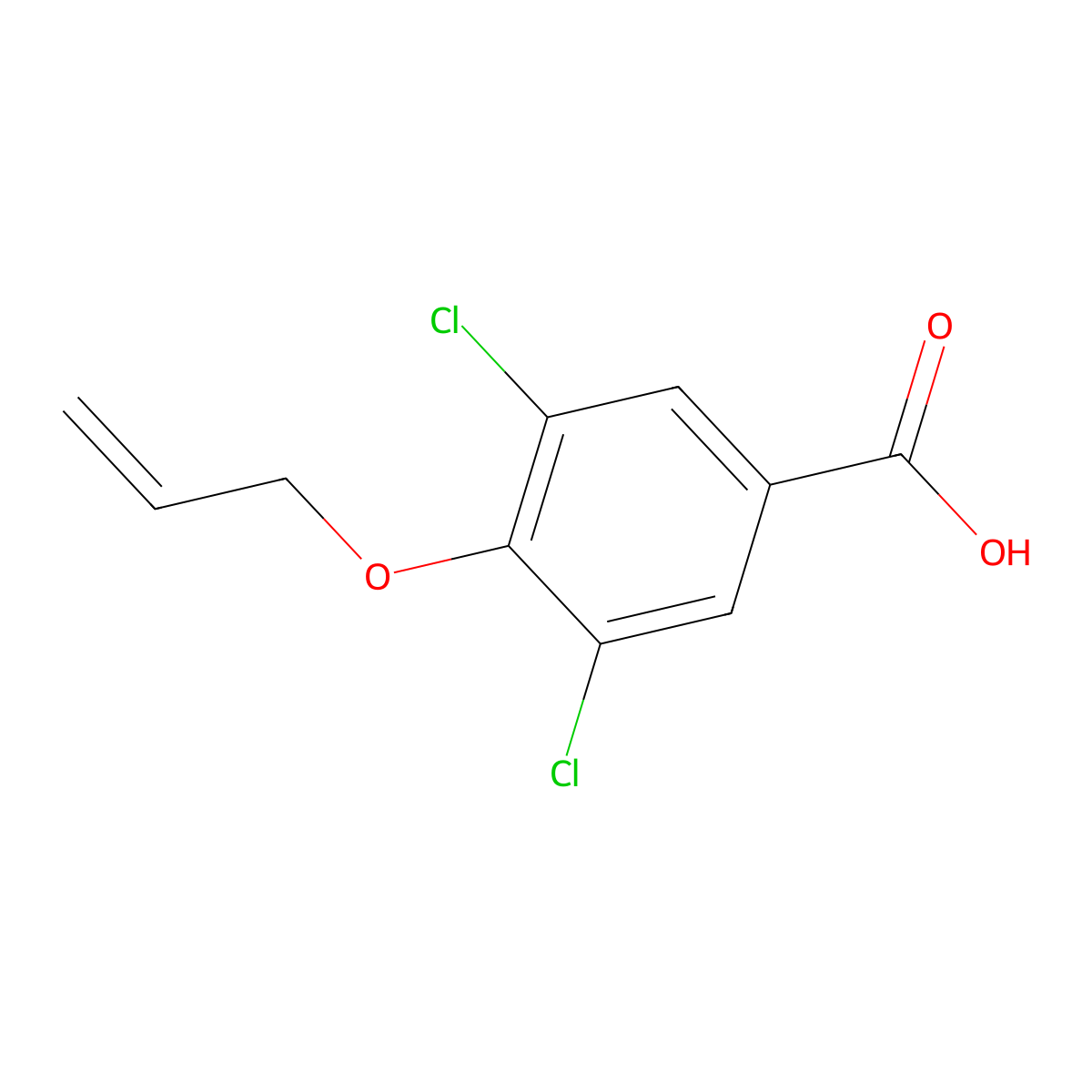Benzoic acid, 4-(allyloxy)-3,5-dichloro- molecular structure, CAS 41727-45-1