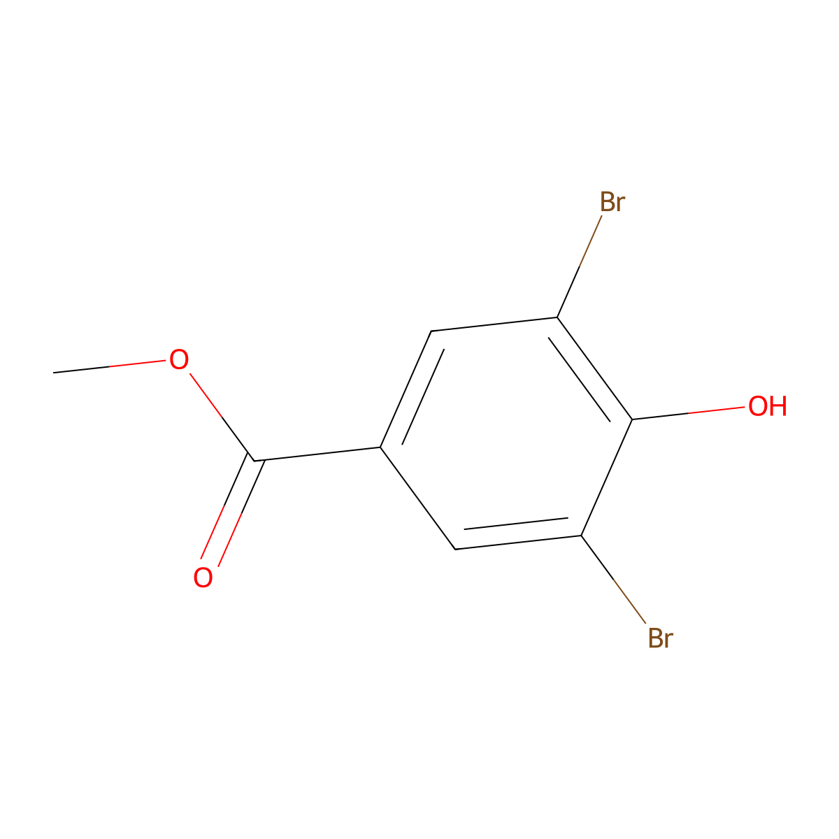 Methyl 3,5-dibromo-4-hydroxybenzoate molecular structure, CAS 41727-47-3
