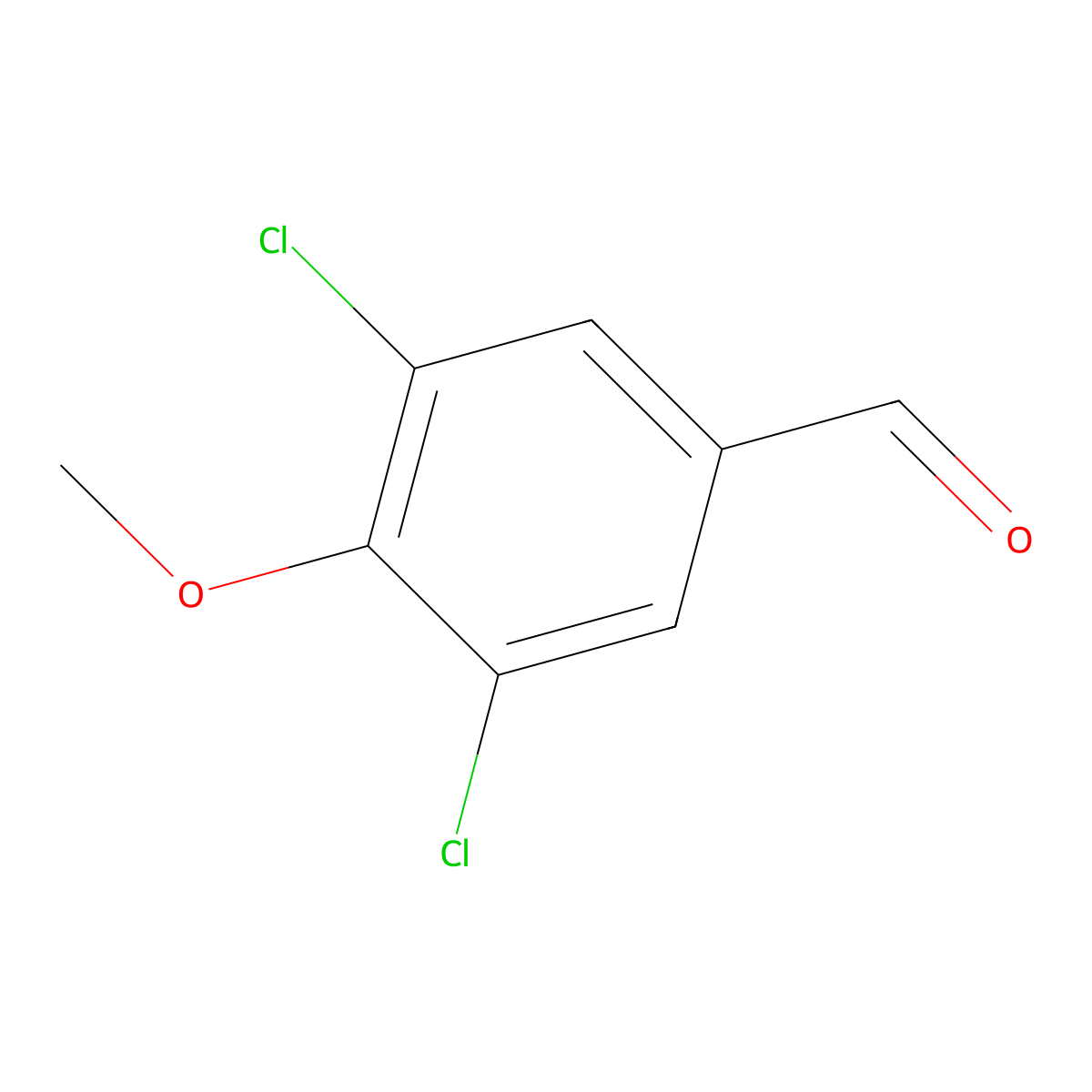 3,5-Dichloro-4-methoxybenzaldehyde molecular structure, CAS 41727-58-6