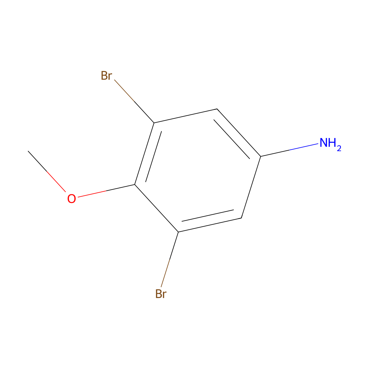 3,5-Dibromo-4-methoxyaniline molecular structure, CAS 41727-70-2