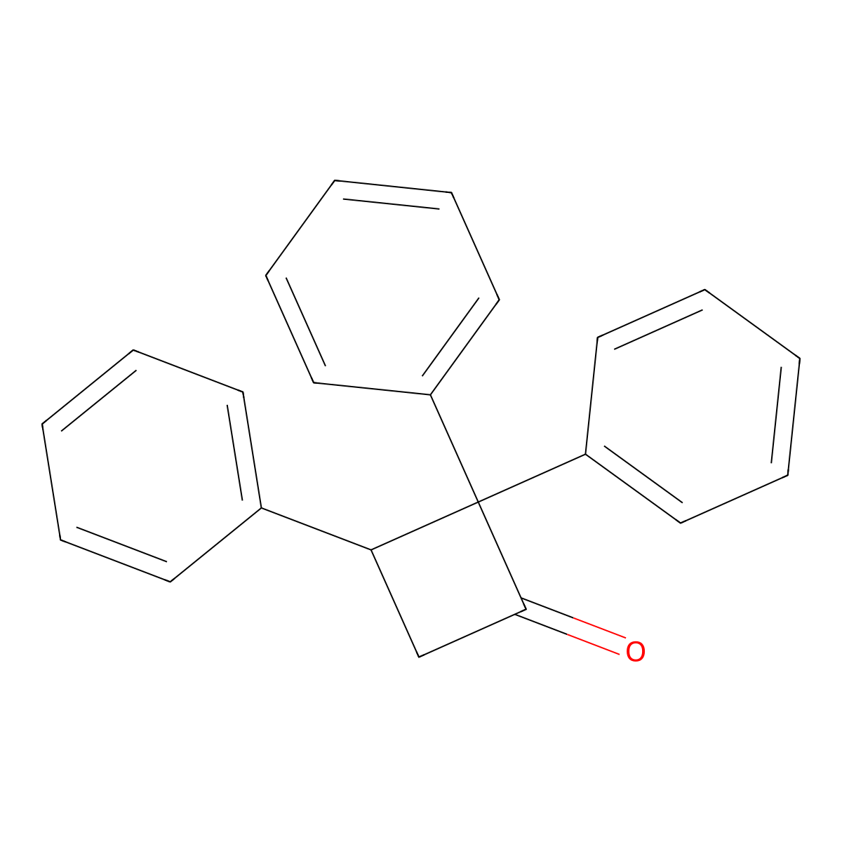 2,2,3-Triphenylcyclobutanone molecular structure, CAS 4173-52-8