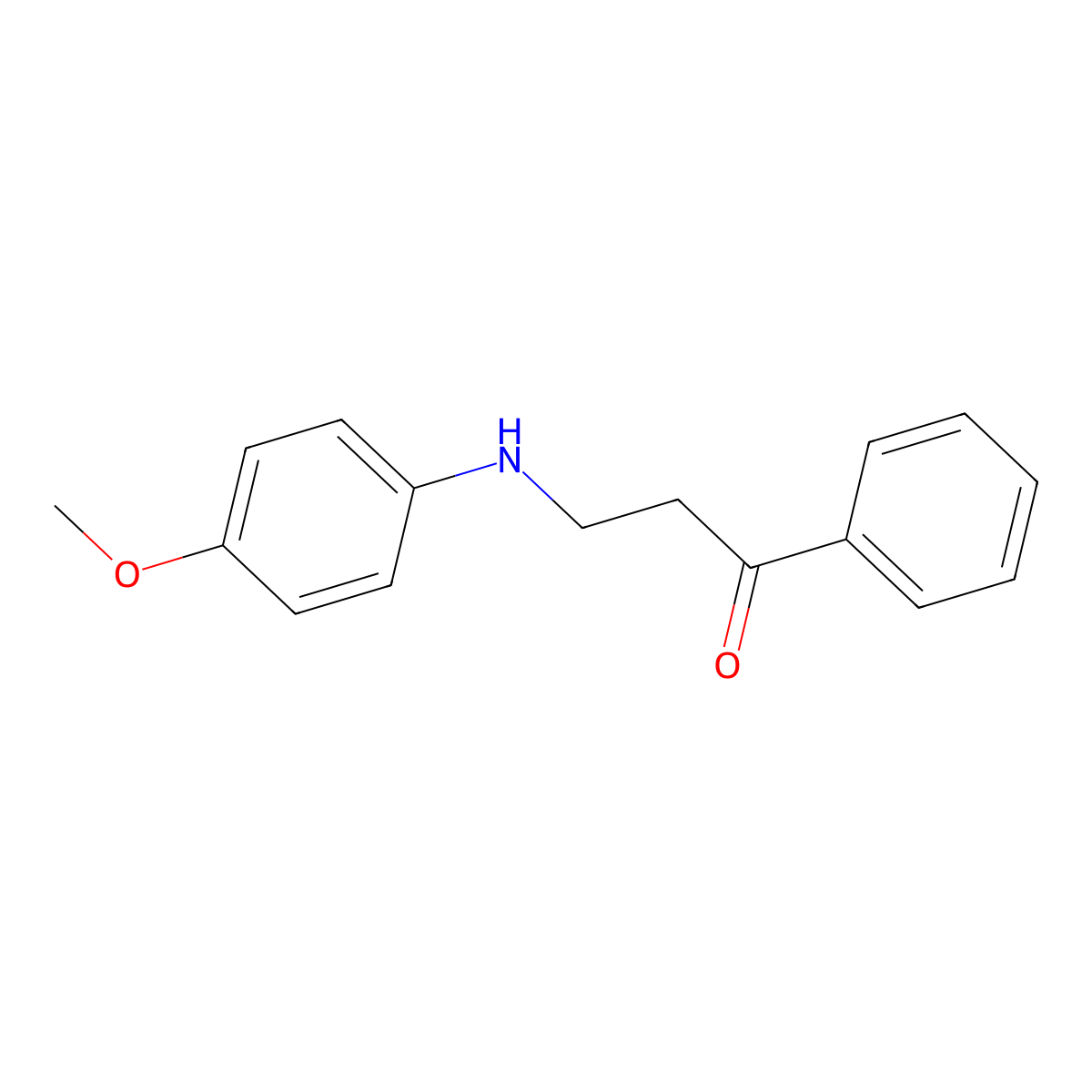 3-((4-Methoxyphenyl)amino)propiophenone molecular structure, CAS 4173-65-3