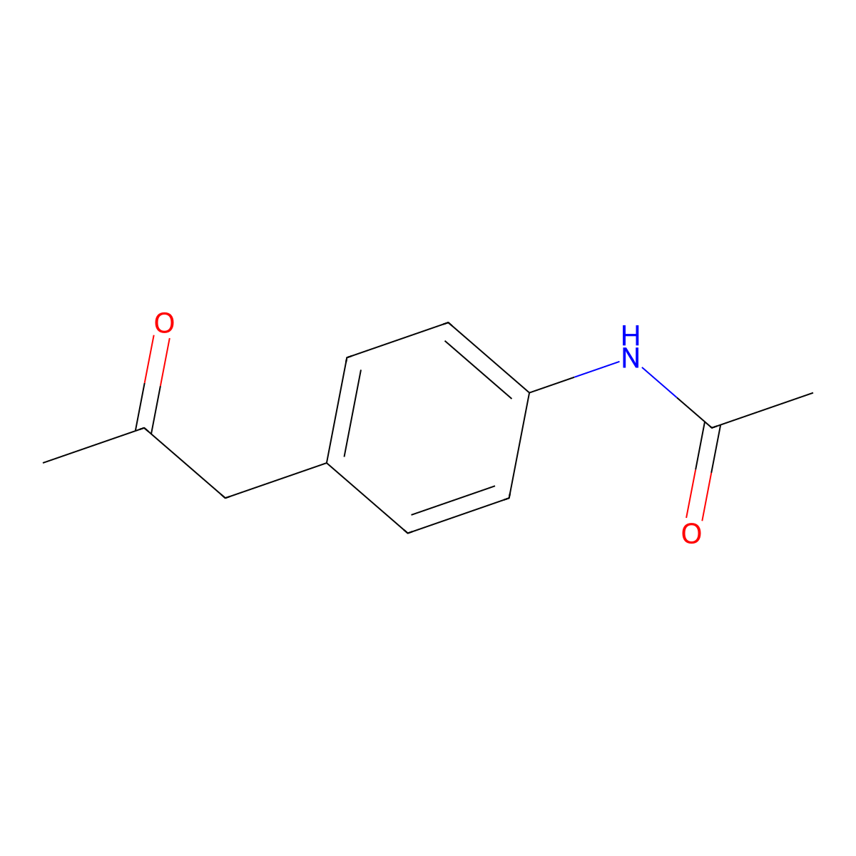 N-[4-(2-oxopropyl)phenyl]acetamide molecular structure, CAS 4173-84-6