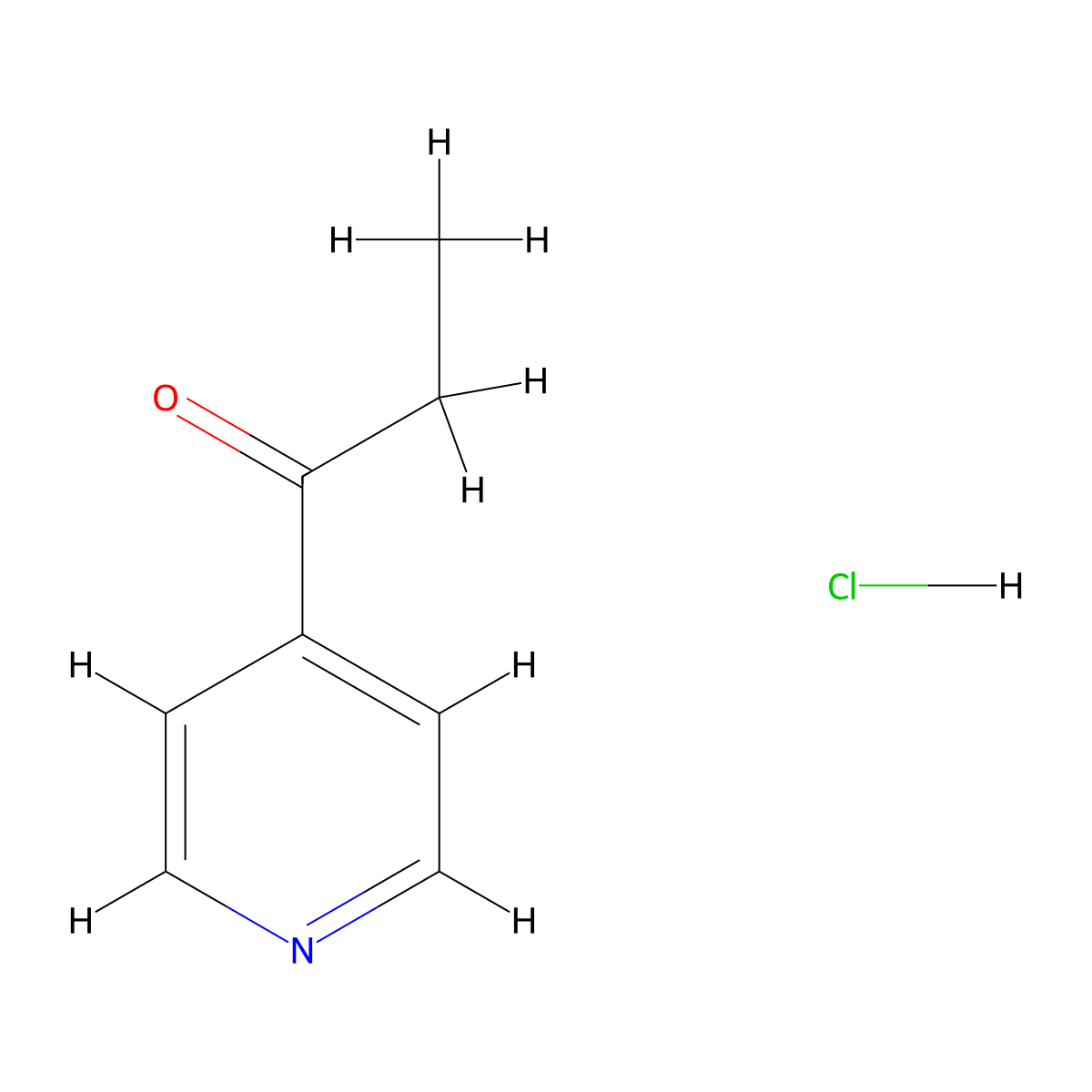 1-(Pyridin-4-yl)propan-1-one hydrochloride molecular structure, CAS 4173-86-8