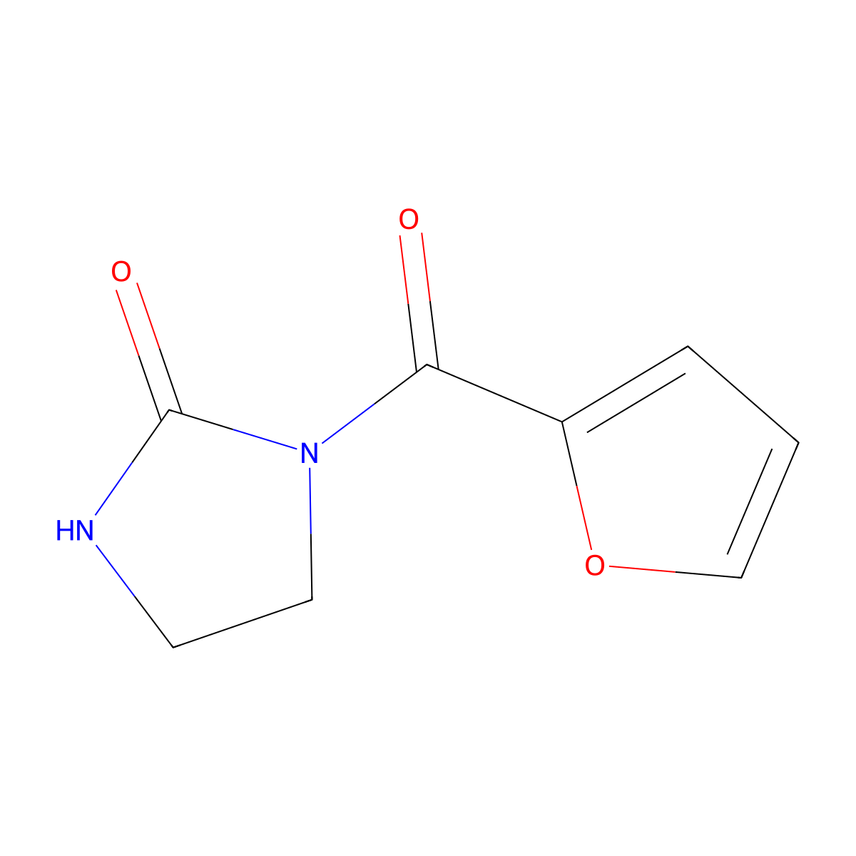 1-(Furan-2-carbonyl)imidazolidin-2-one molecular structure, CAS 41731-05-9