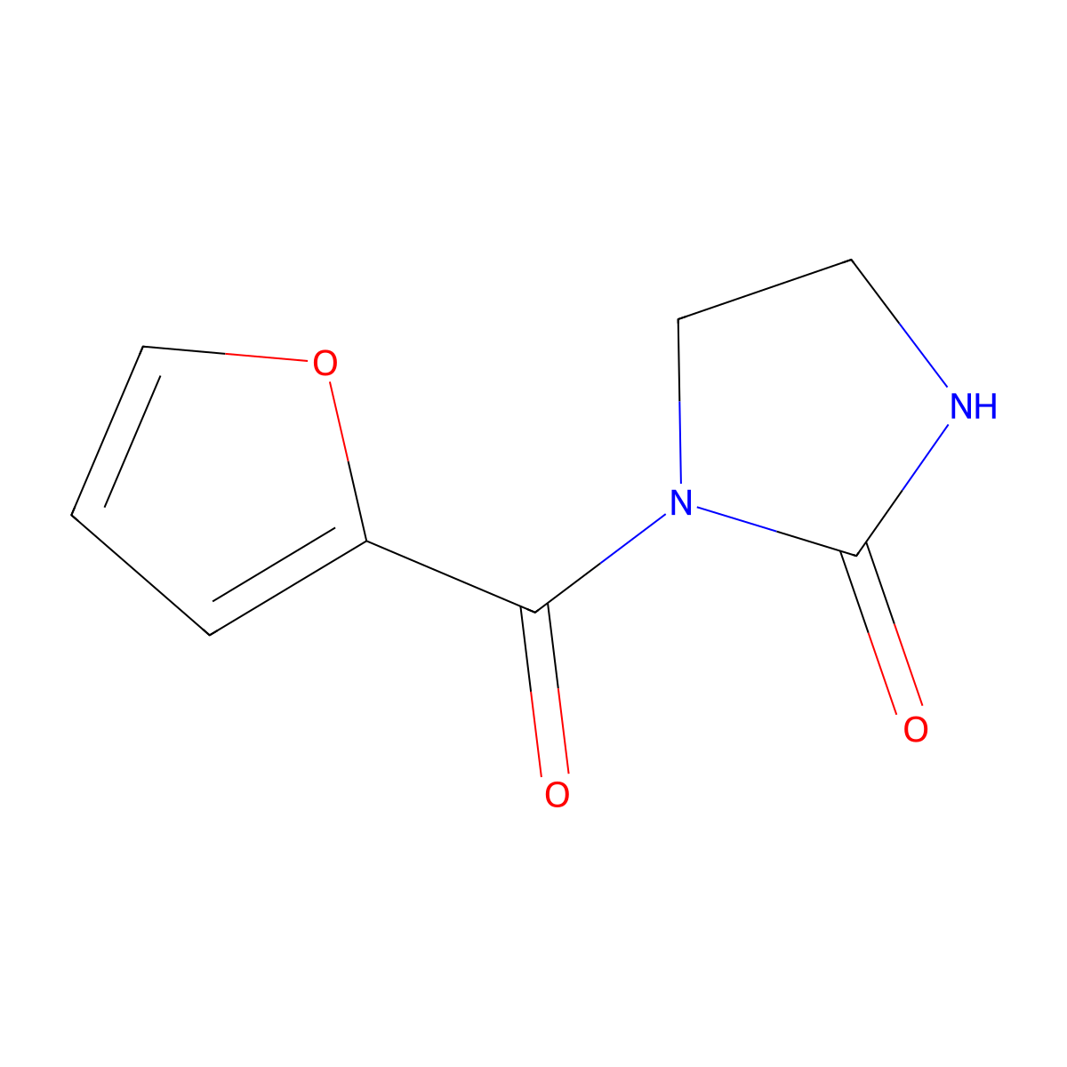 1-(Furan-2-carbonyl)imidazolidin-2-one molecular structure, CAS 41731-05-9