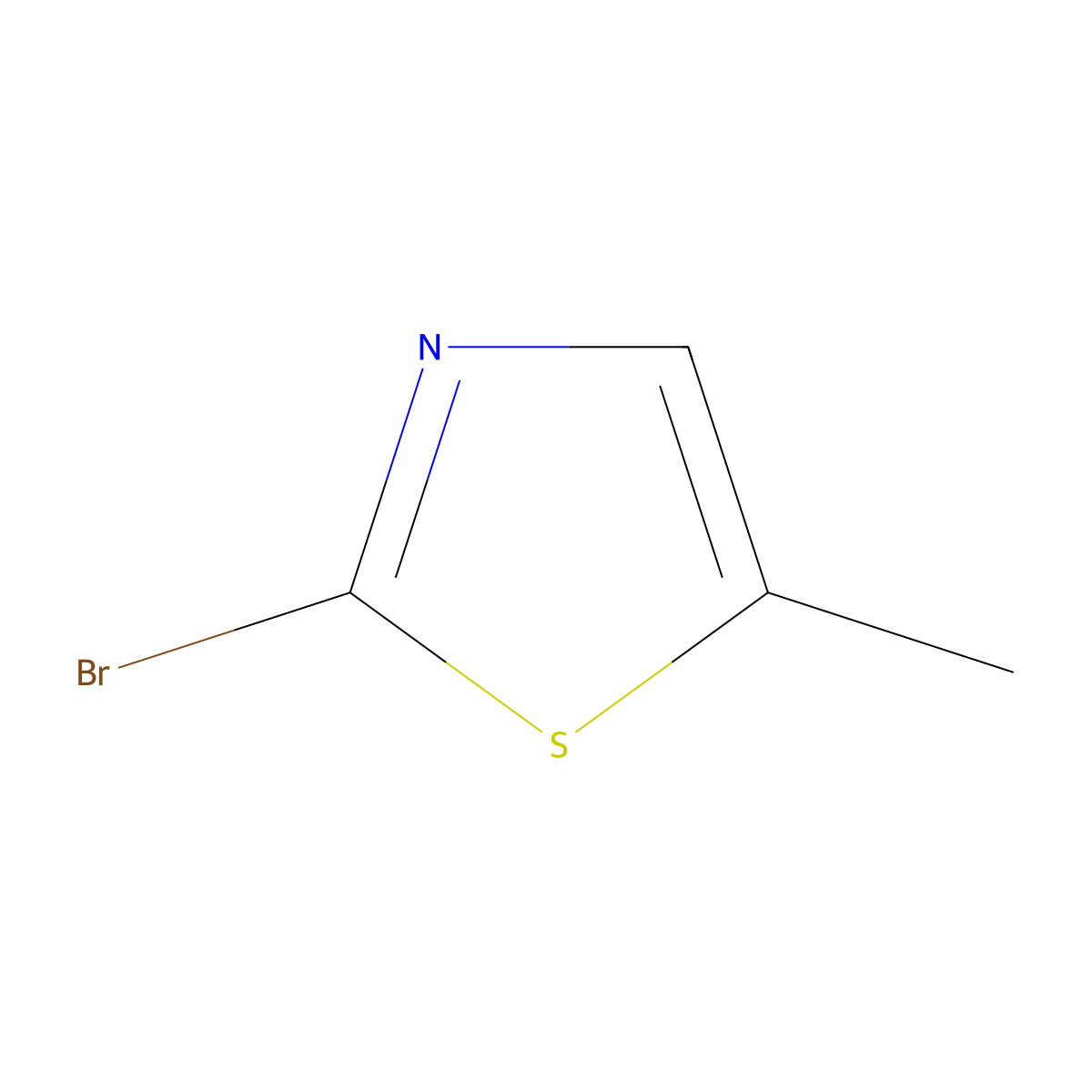 2-Bromo-5-methyl-1,3-thiazole molecular structure, CAS 41731-23-1