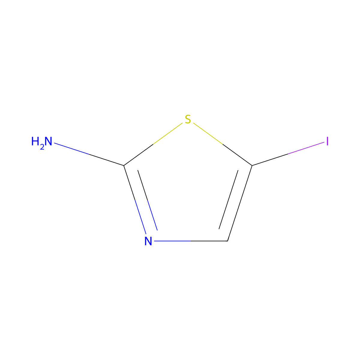 5-Iodothiazol-2-amine molecular structure, CAS 41731-32-2