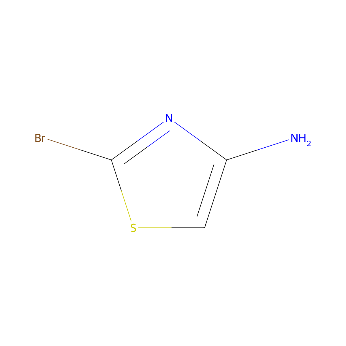 2-Bromo-1,3-thiazol-4-amine molecular structure, CAS 41731-33-3