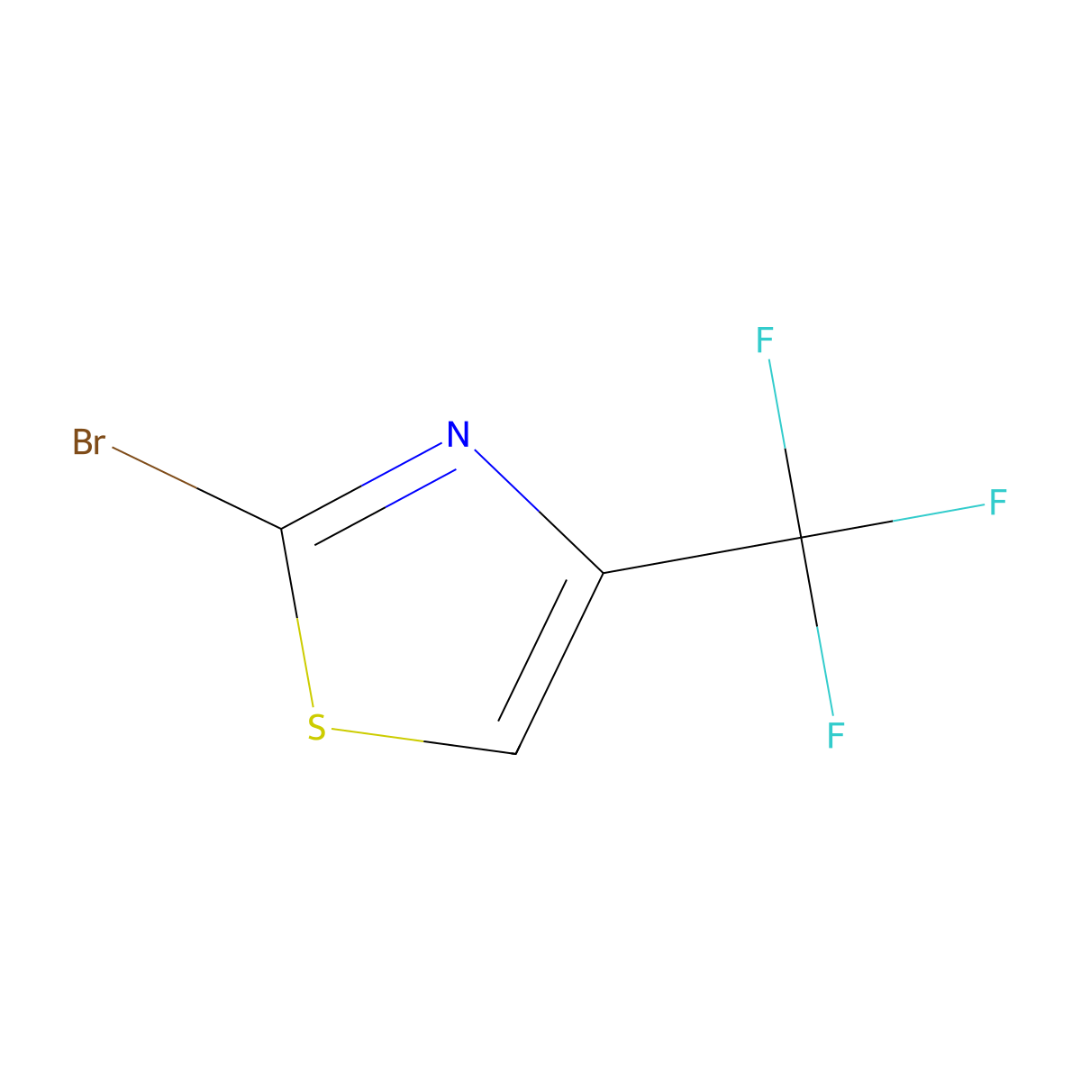 2-Bromo-4-(trifluoromethyl)-1,3-thiazole molecular structure, CAS 41731-39-9