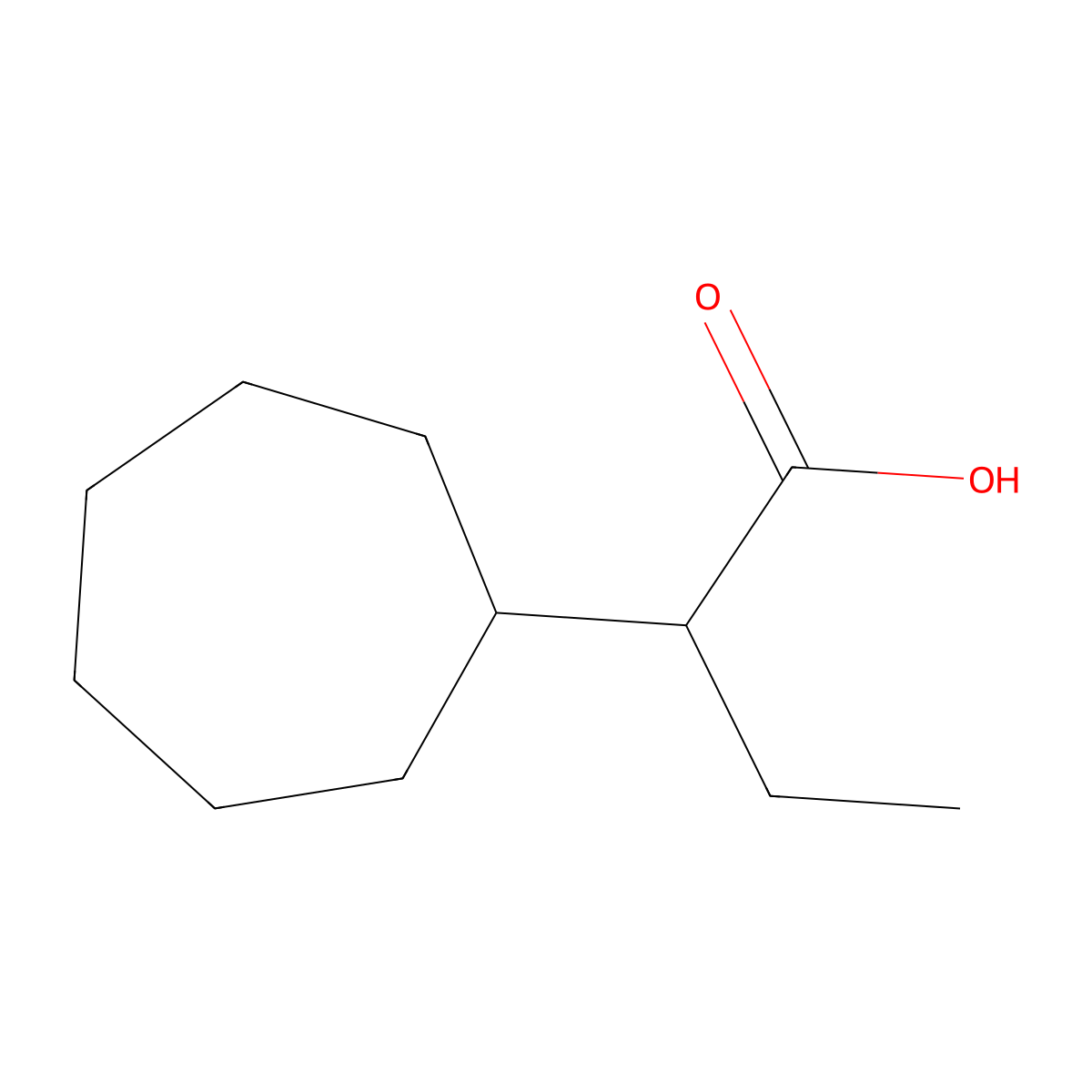 2-Cycloheptylbutanoic acid molecular structure, CAS 41732-69-8