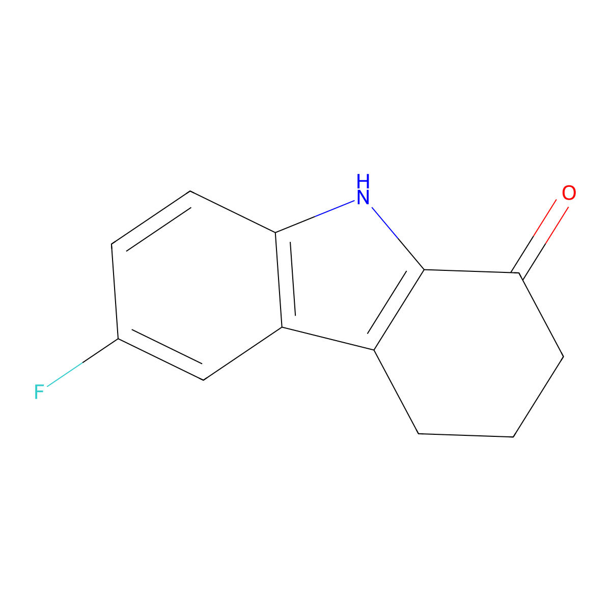 6-fluoro-2,3,4,9-tetrahydro-1H-carbazol-1-one molecular structure, CAS 41734-98-9