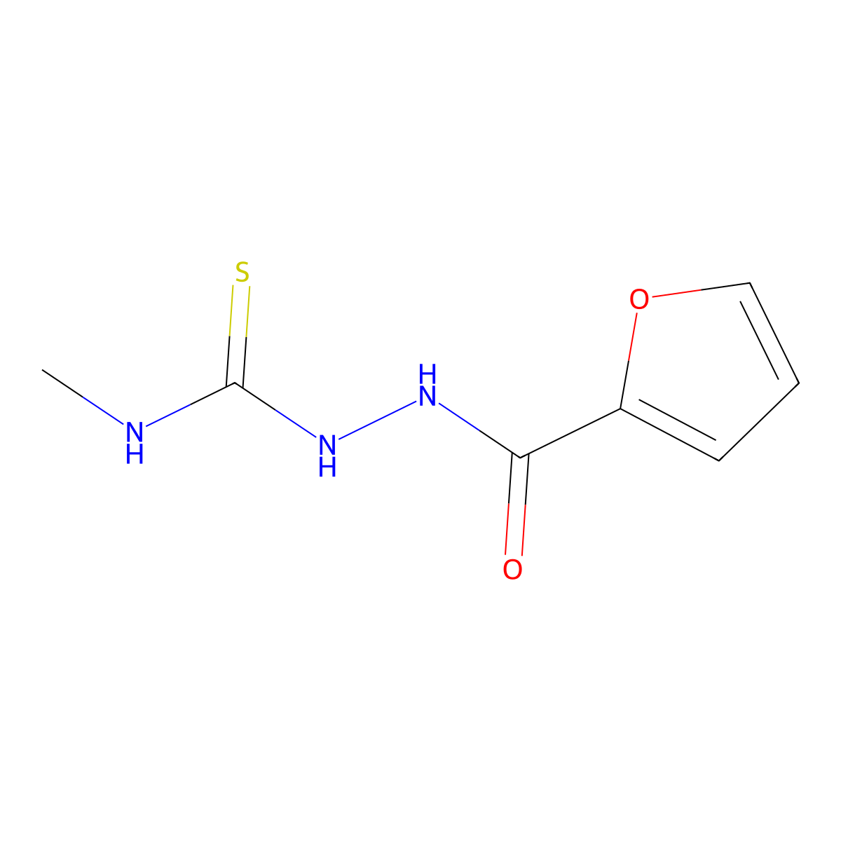 2-(2-furoyl)-N-methylhydrazinecarbothioamide molecular structure, CAS 41735-61-9