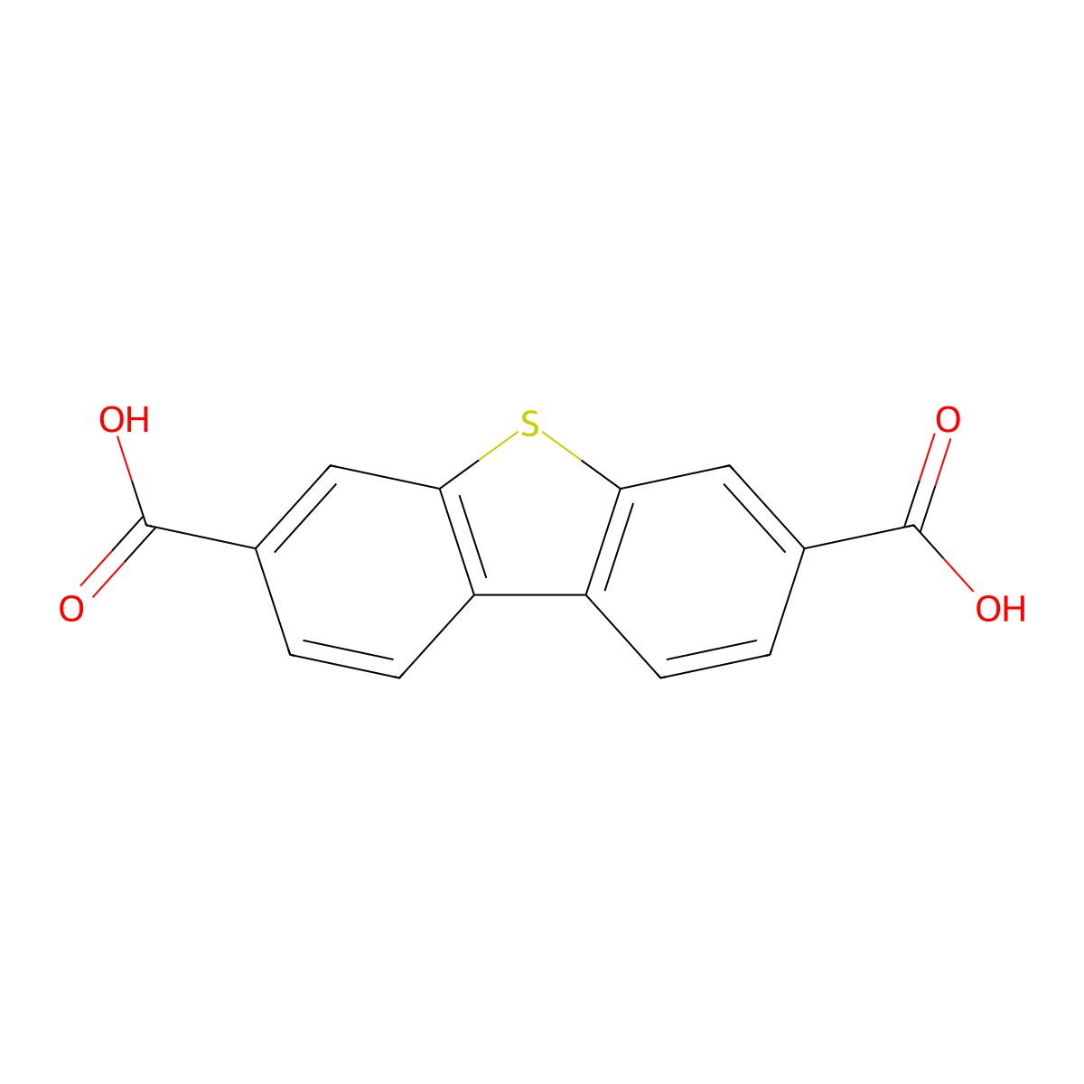 Dibenzo[b,d]thiophene-3,7-dicarboxylic acid molecular structure, CAS 41738-65-2