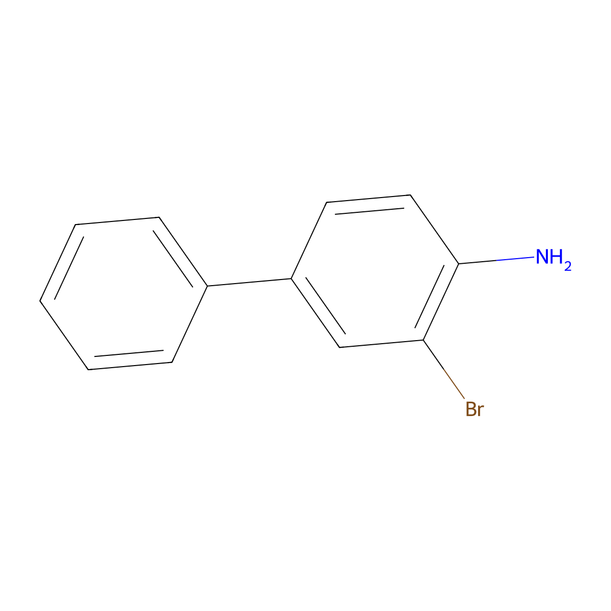 3-Bromo-biphenyl-4-ylamine molecular structure, CAS 41738-70-9