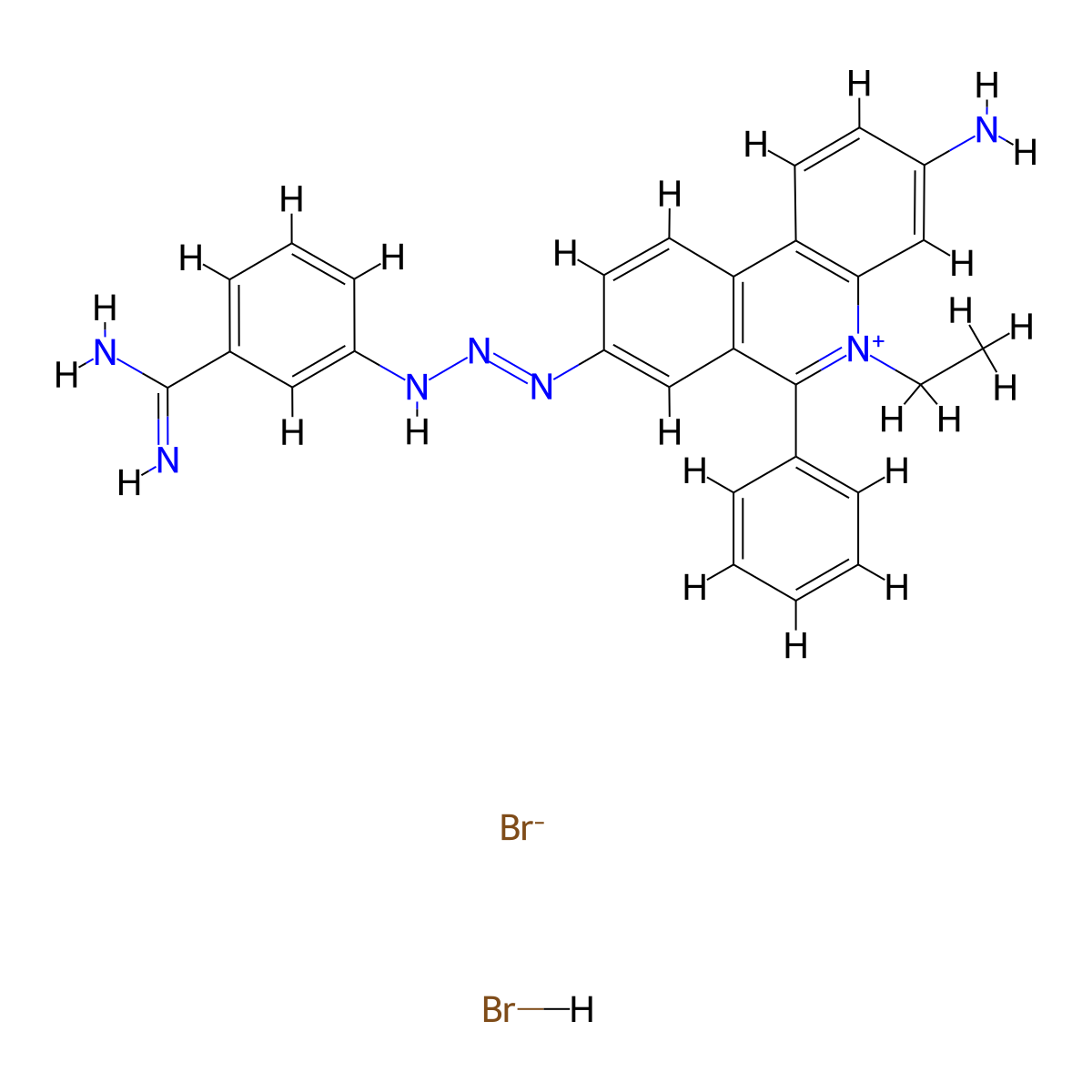 Isometamidium bromide molecular structure, CAS 4174-69-0